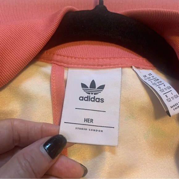 adidas Pink Floral Bomber Jacket - Picture 5 of 13